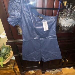 Fab'rik Blue One-Shoulder Top